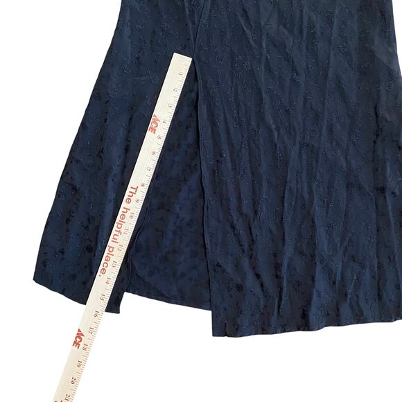 Forever 21 Floral Embroidered Maxi Dress Womens Size S Black Whimsygoth - Picture 5 of 10